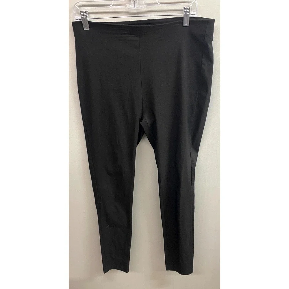 Michael Michael Kors Pants Women Large Black Stretch Straight Leg Casual Wear